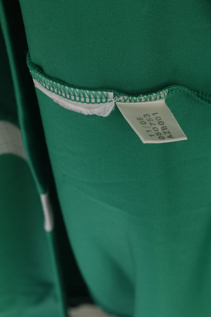 Adidas Men XXL Shirt Green Shiny Vintage Sportswear Jersey Training Top