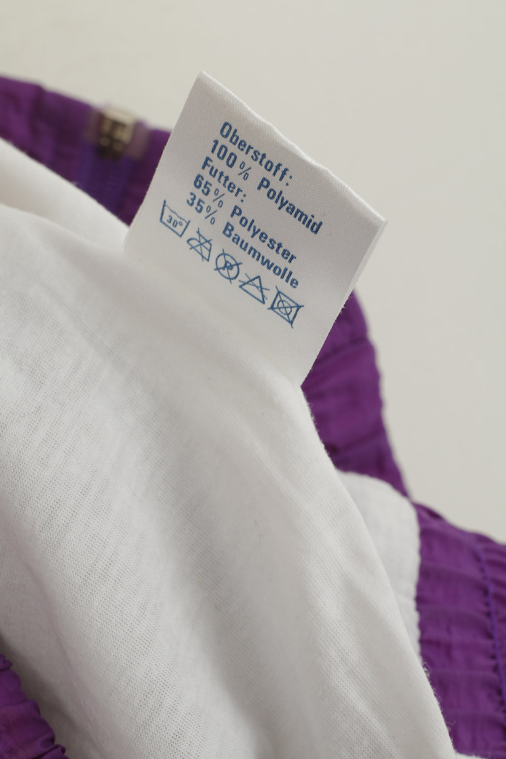 Active Swiss Design Hommes M Veste Brillant Vintage Violet Nylon Bomber Full Zip Sport Top