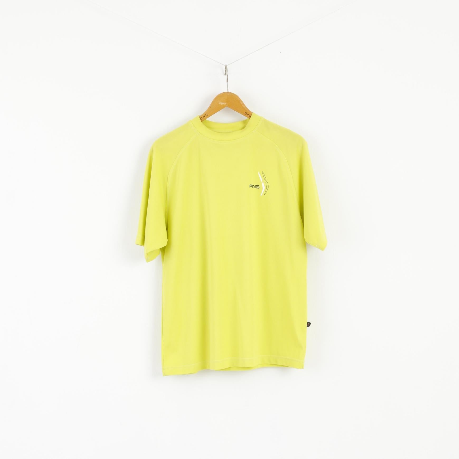 Ping Uomo M Camicia Neon Green Golf Manica corta Activewear Top