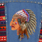 The Blue Log Jeans Women L Denim Jacket Indian Cotton Emroidered Boho Top