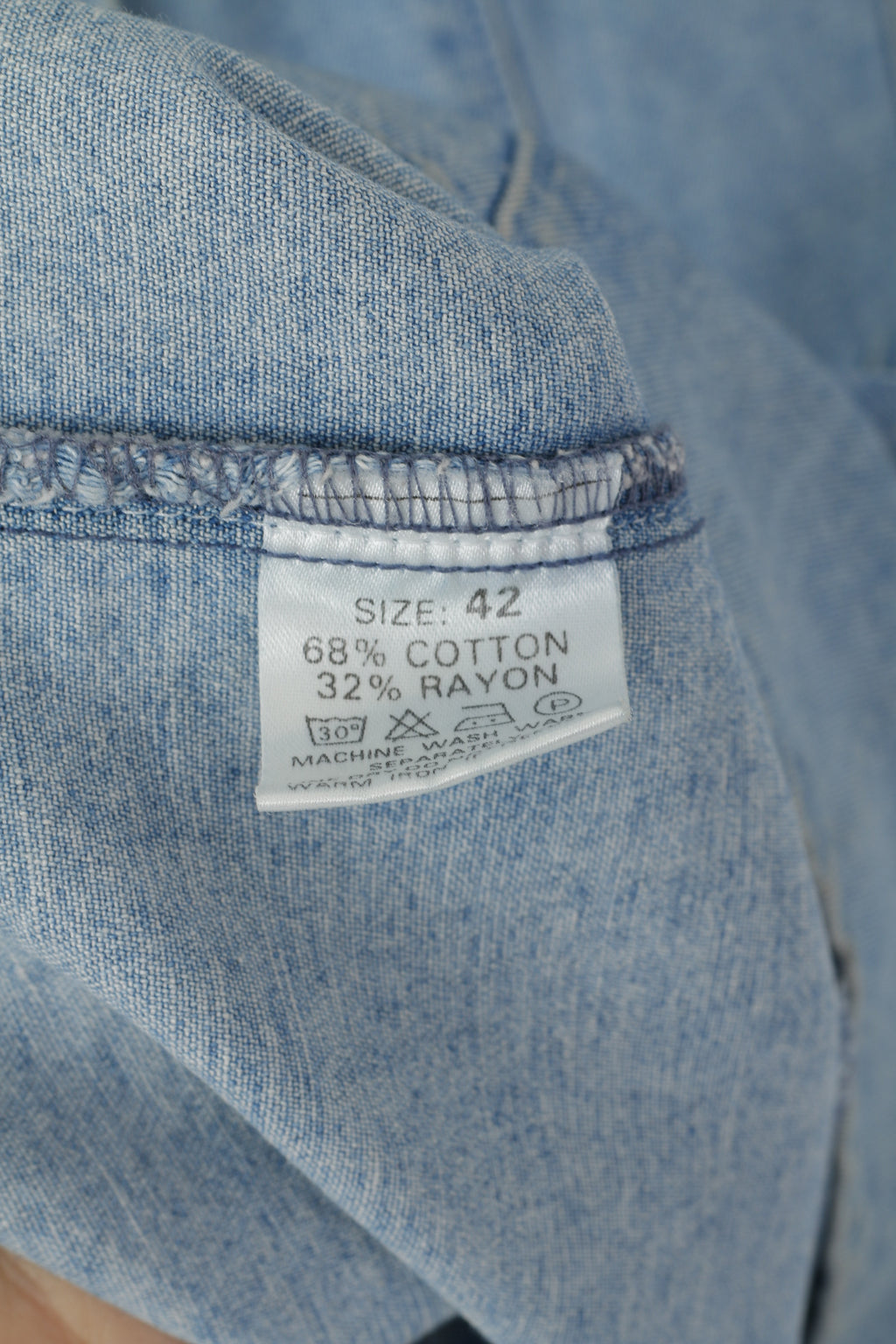 Teddy's Women 42 S/M Denim Dress Blue Vintage 90s Sleeveless Jeans Cotton