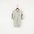 Adidas Homme 44/46 L Polo Beige Coton vintage Sportswear Classique Rétro Haut