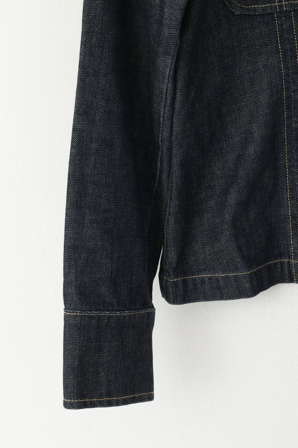 NEXT Veste en jean pour femme 10 38 S en coton bleu marine avec poches et haut boutonné