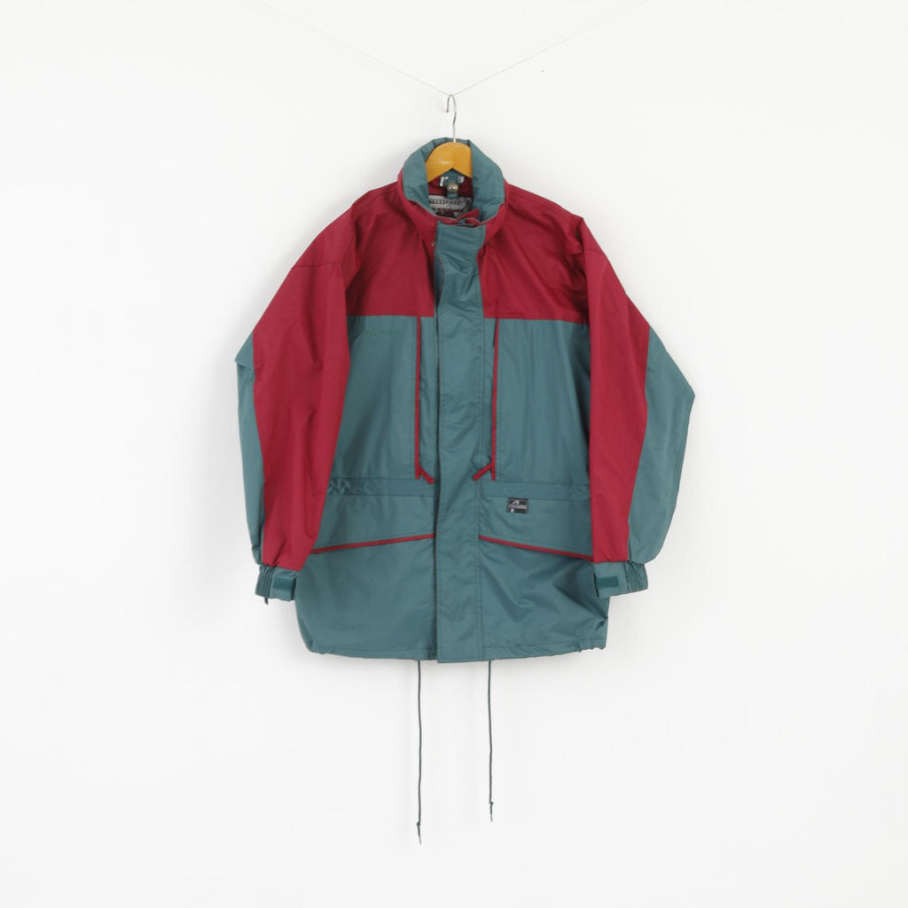 Trespass Men S Jacket Parka verte à capuche cachée haut d'extérieur haute performance