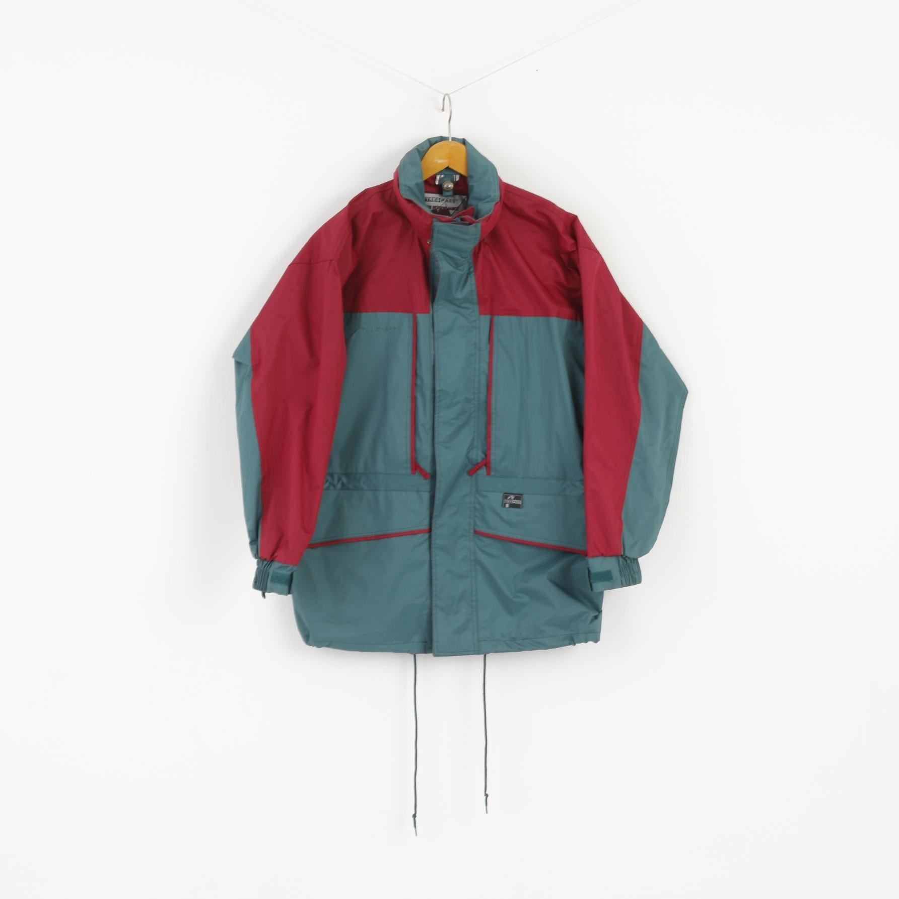 Trespass Giacca da uomo verde Parka con cappuccio nascosto Top da esterno ad alte prestazioni