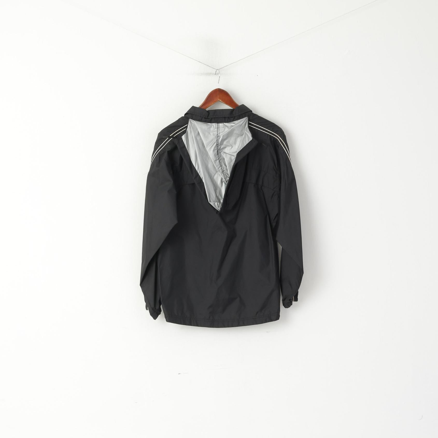 Umbro Men S Pullover Jacket Black Nylon Hooded Activewear Sport Training Top