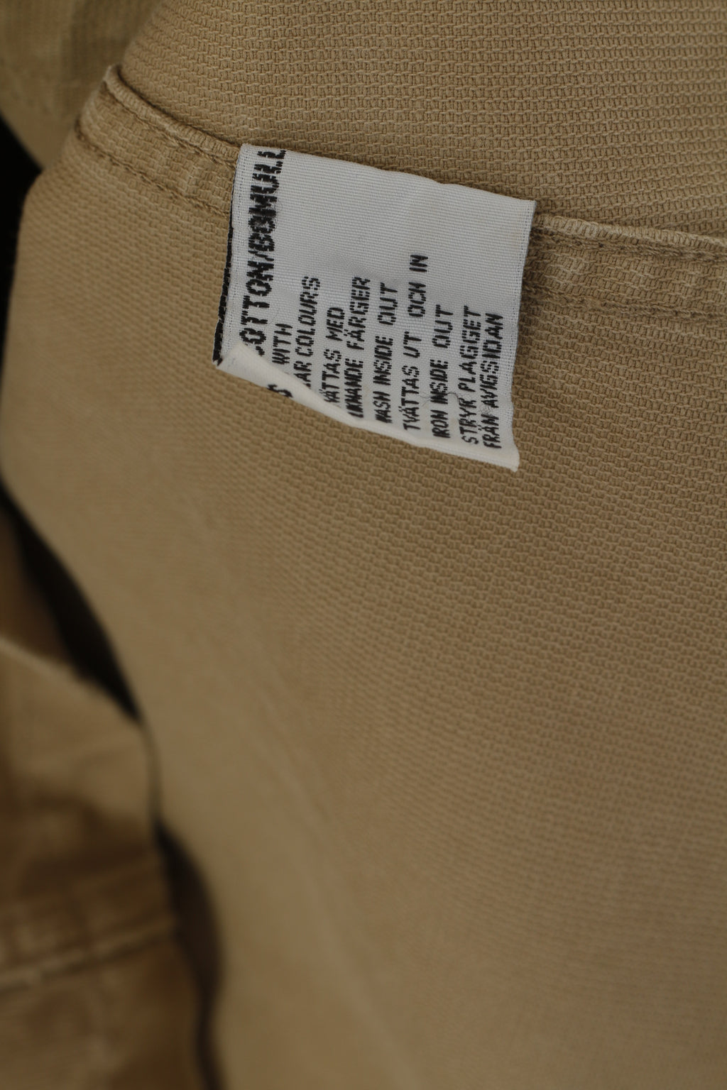 Peak Performance Women L Jacket Beige Denim Coton Boutonné Classique Top
