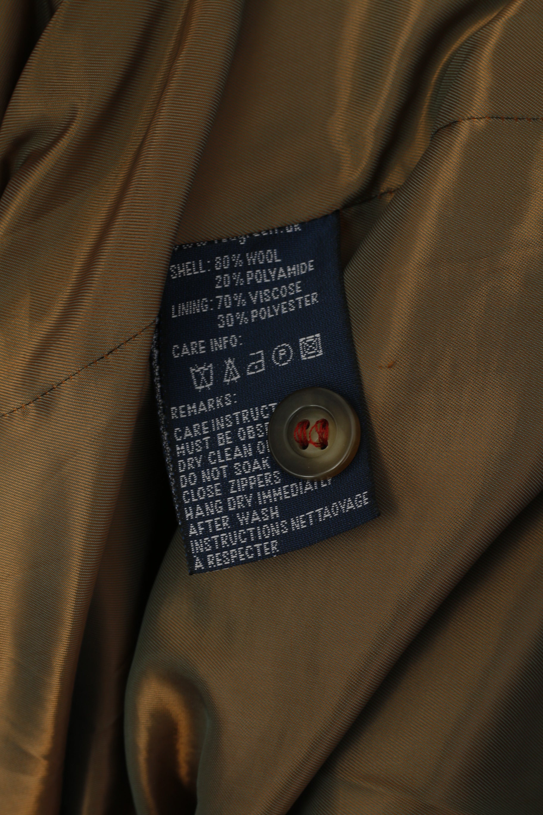 Redgreen Femmes M Duffle Jacket Rouge Laine Nylon Thinsulate Full Zipper Manteau