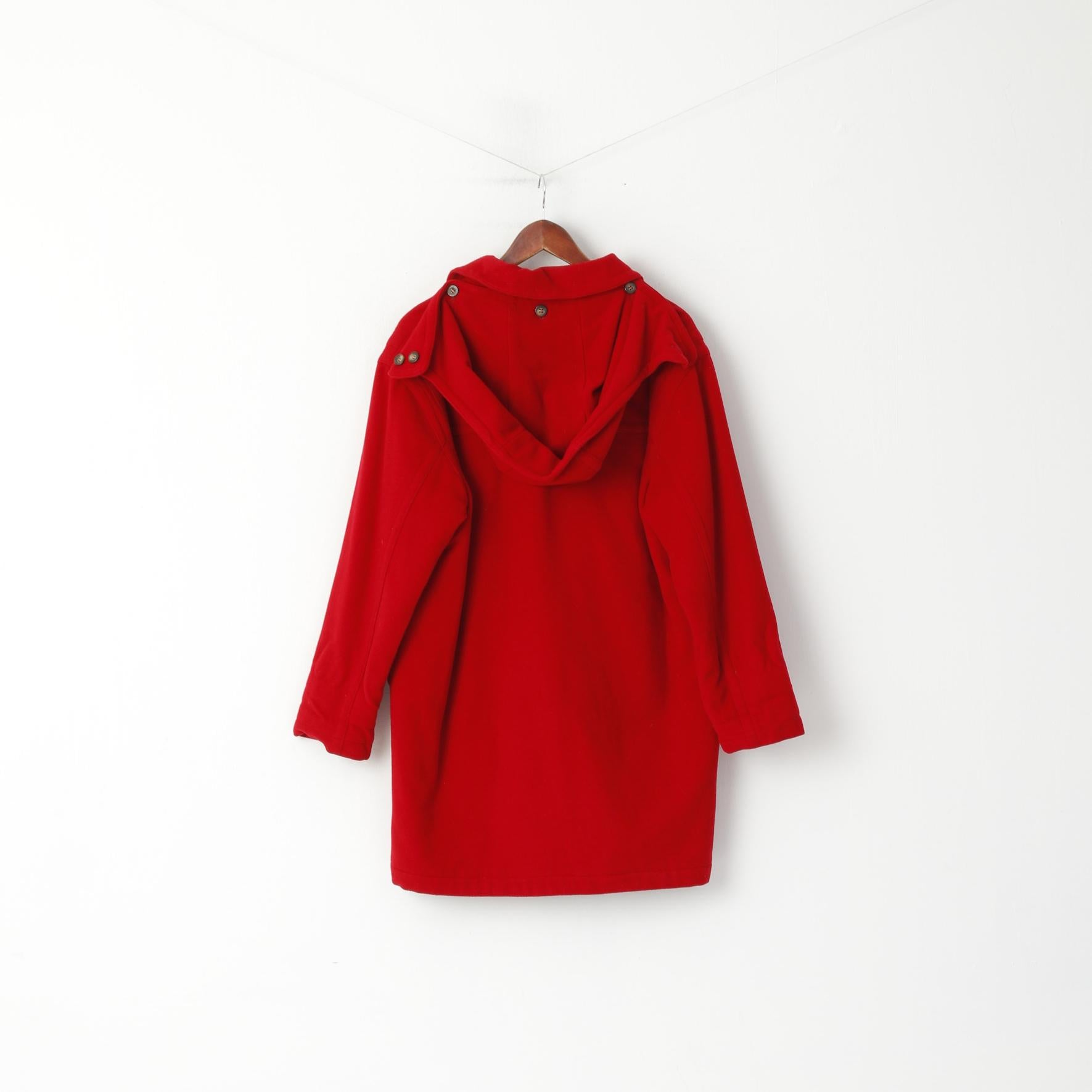 Montgomery da donna Redgreen M Cappotto con cerniera intera in nylon di lana rossa Thinsulate