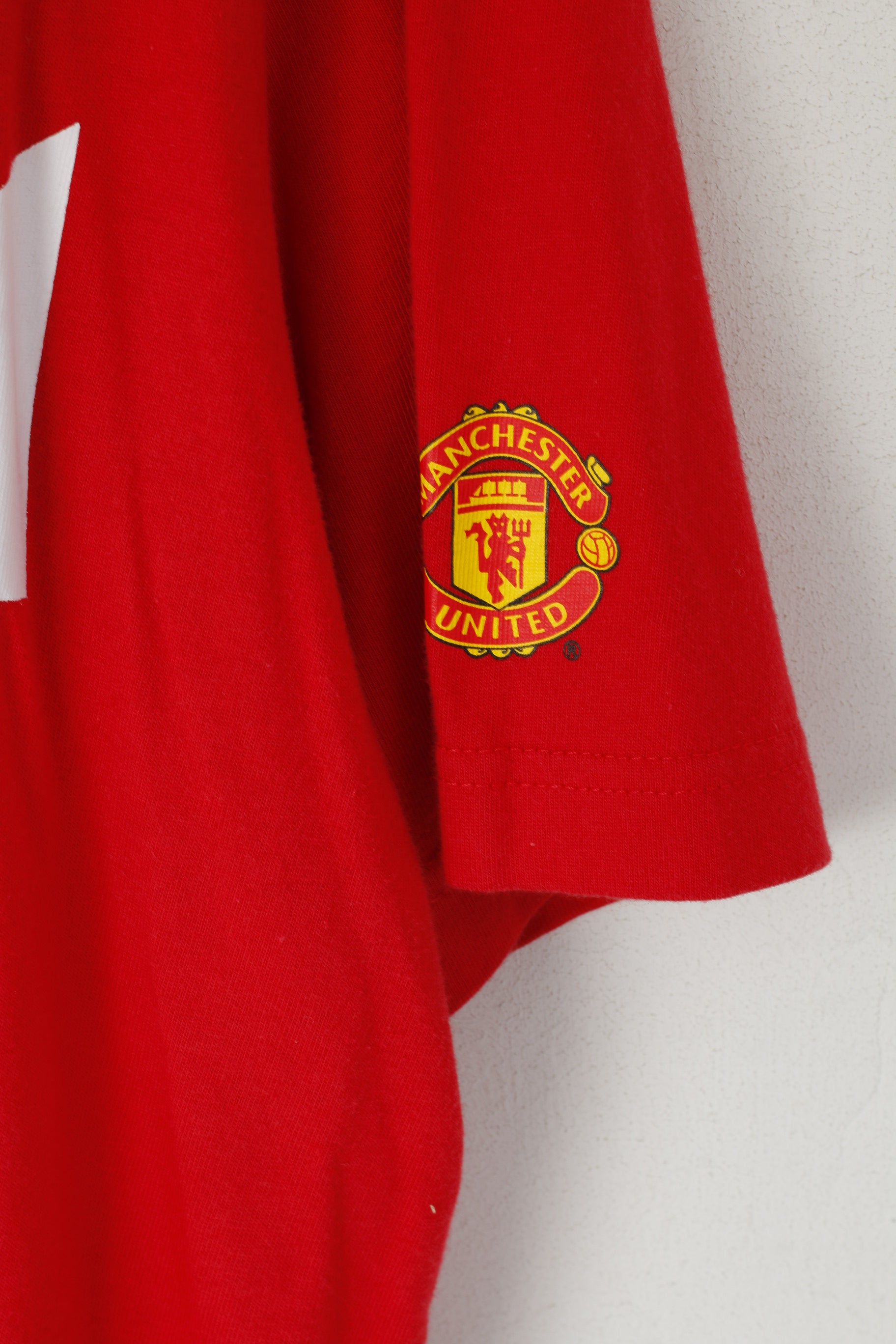 Nike Men L T-Shirt Rouge Coton Just Do It Manchester United Graphic Top