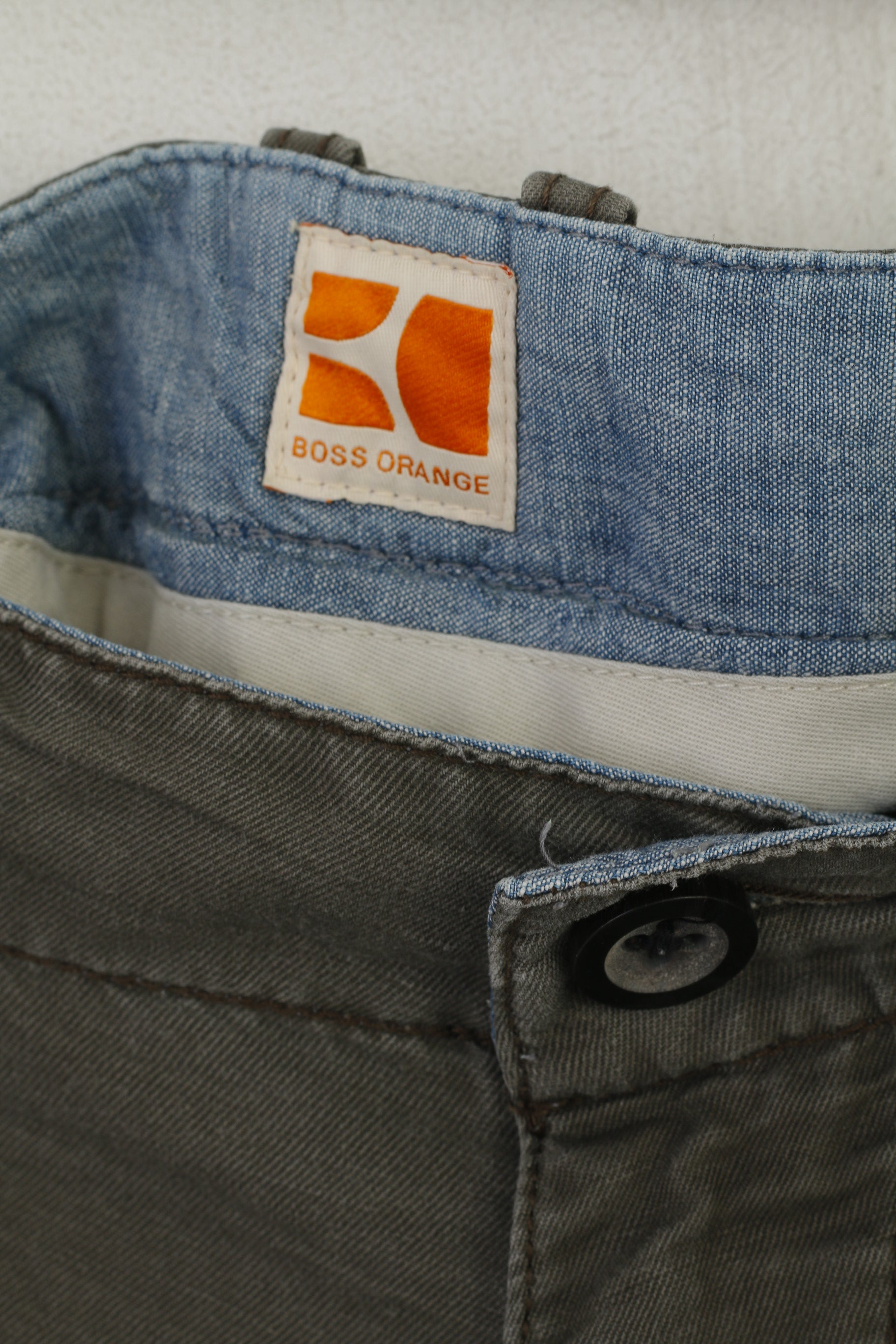 Hugo Boss Orange Hommes 38 54 Short Marron Coton Poches Bermuda D'été