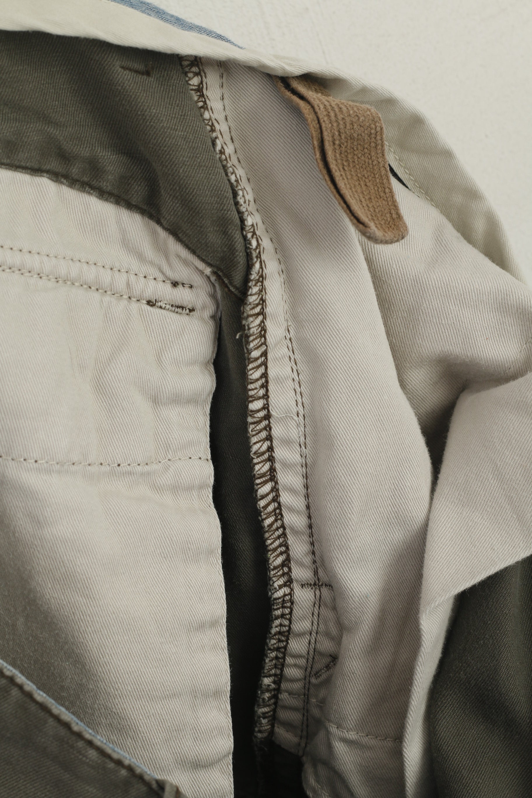 Hugo Boss Orange Hommes 38 54 Short Marron Coton Poches Bermuda D'été