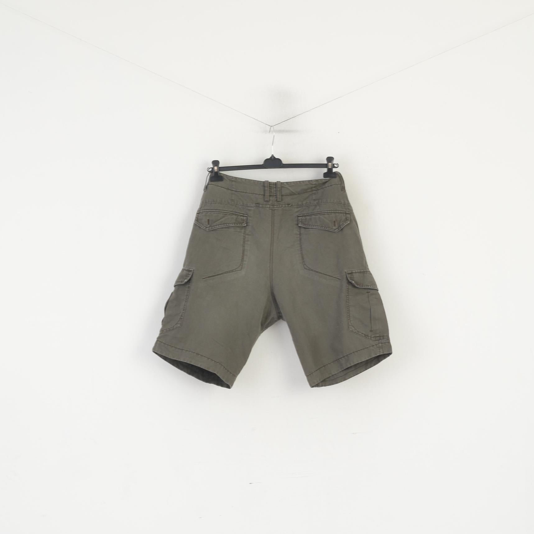 Hugo Boss Orange Hommes 38 54 Short Marron Coton Poches Bermuda D'été