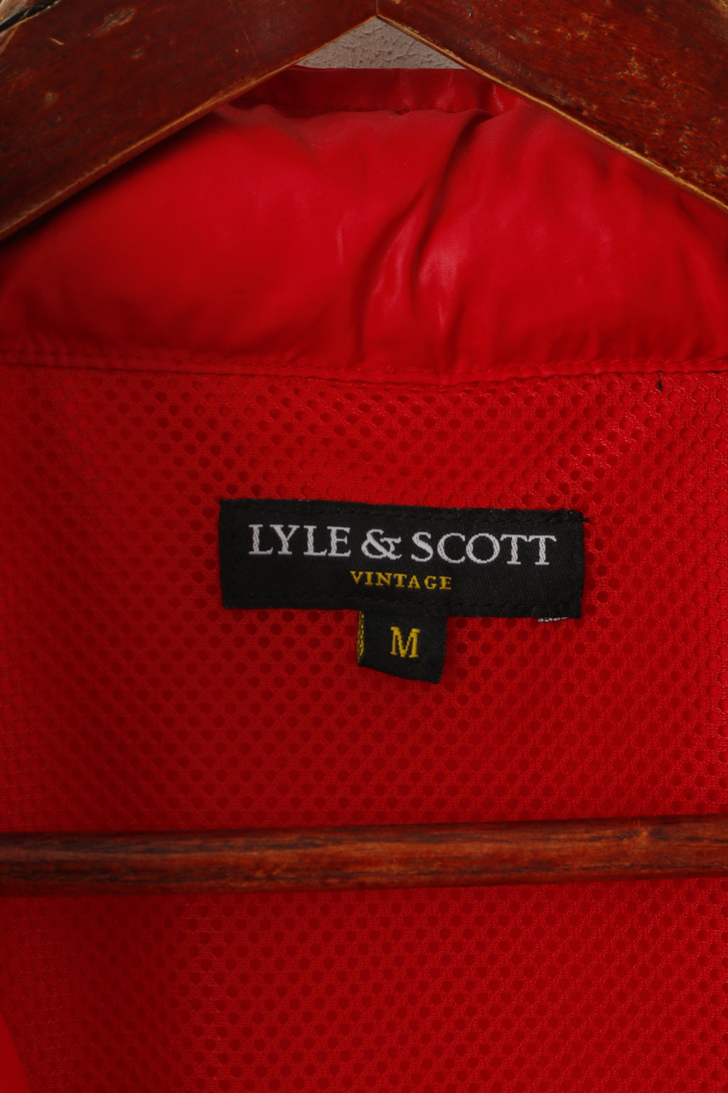 Lyle &amp; Scott Vintage Femme M Veste Rouge Fermeture Éclair Complète Capuche Cachée Haut Léger