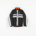 Giacca Fila da ragazzo XL 14-16 anni Top da sci invernale impermeabile in nylon nero con cerniera completa