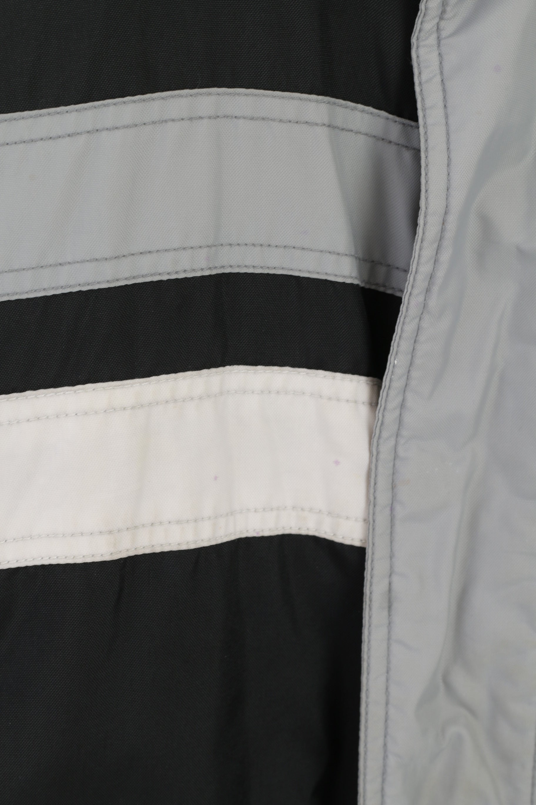 Fila Veste de ski d'hiver imperméable en nylon noir avec fermeture éclair complète pour garçon XL 14-16 ans