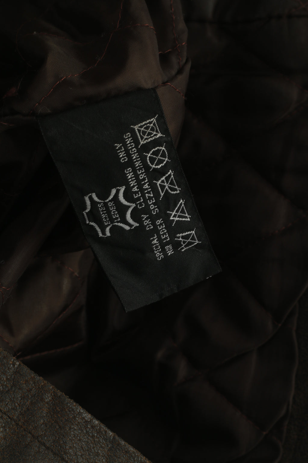 Front Line Women 38 12 M Leather Jacket Brown Vintage Shoulder Pads Retro Top