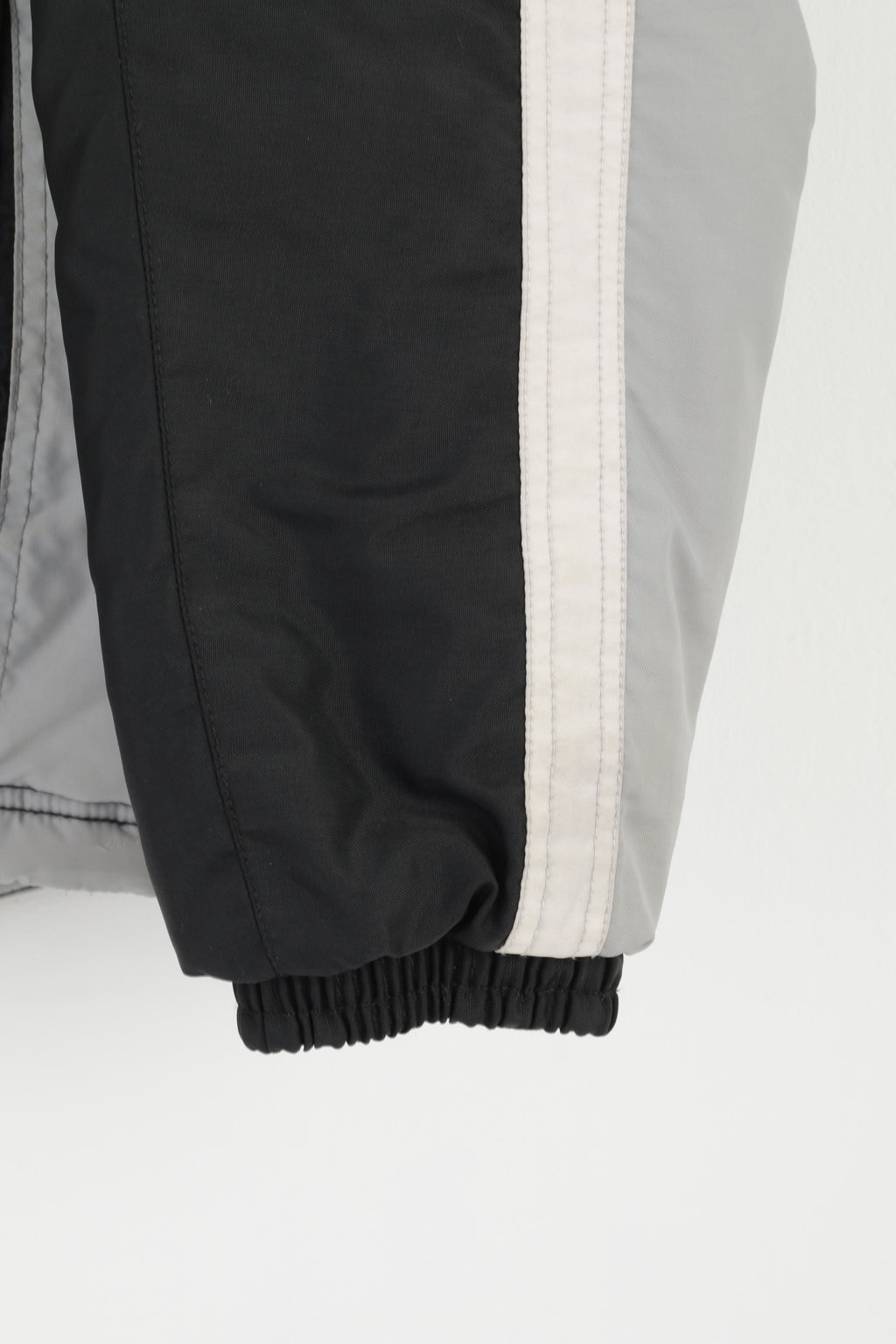 Fila Veste de ski d'hiver imperméable en nylon noir avec fermeture éclair complète pour garçon XL 14-16 ans