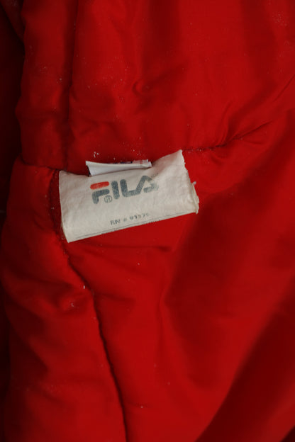 Fila Boys XL 14-16 Age Jacket Black Nylon Waterproof Winter Full Zipper Ski Top