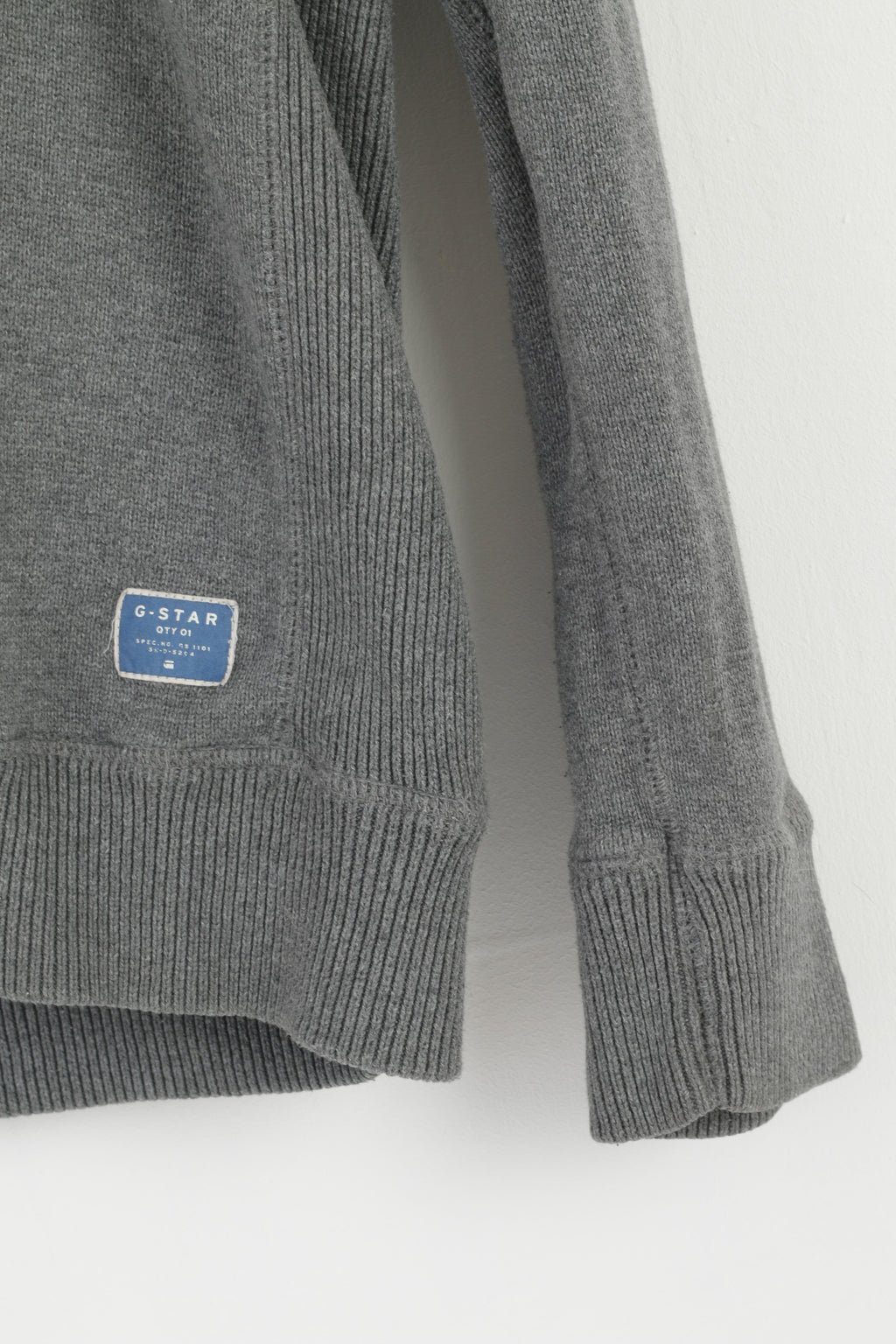 G-Star Raw Pull XL (L) pour homme en coton gris Sterling Shawl Coll Knit Sweater