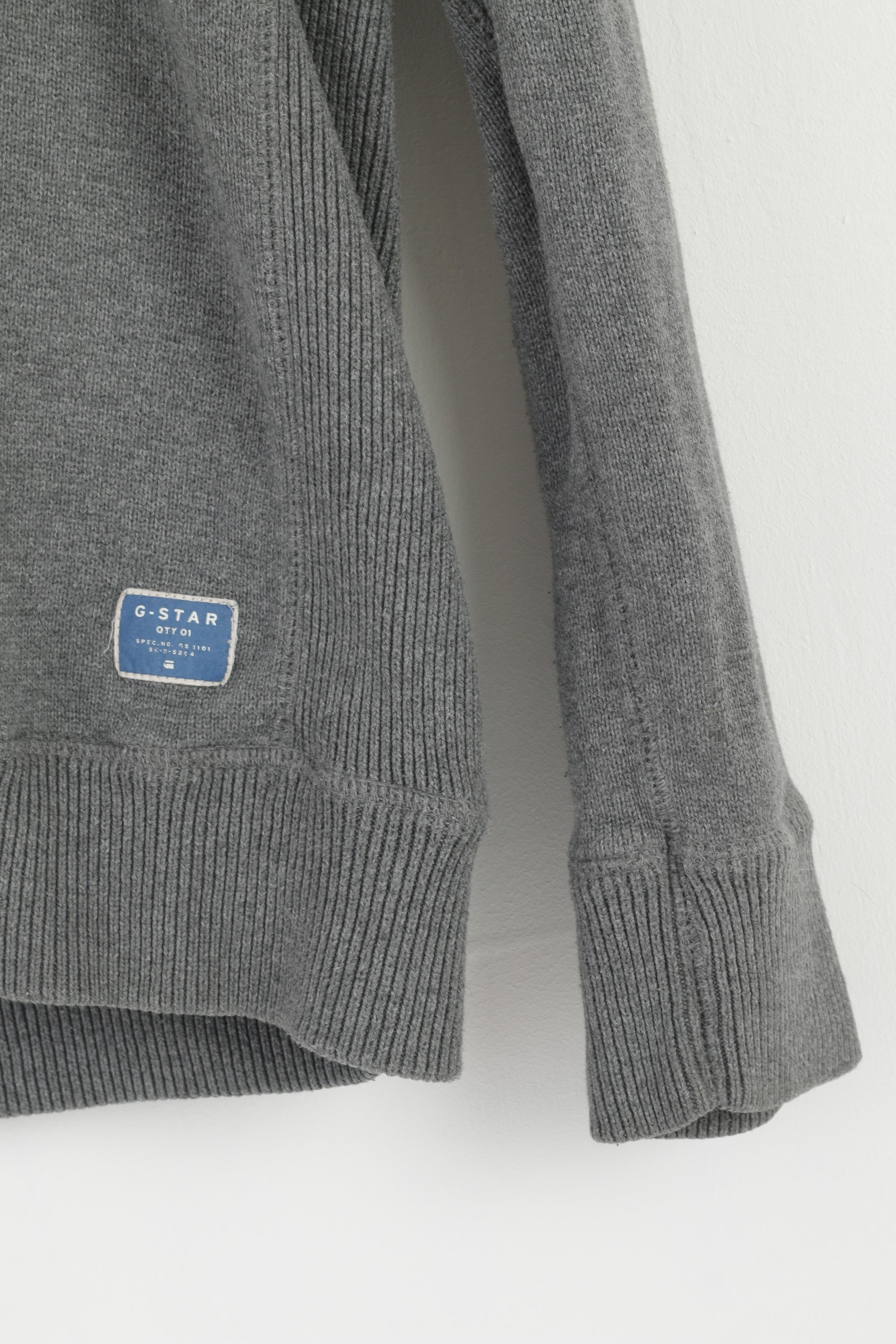 G-Star Raw Pull XL (L) pour homme en coton gris Sterling Shawl Coll Knit Sweater