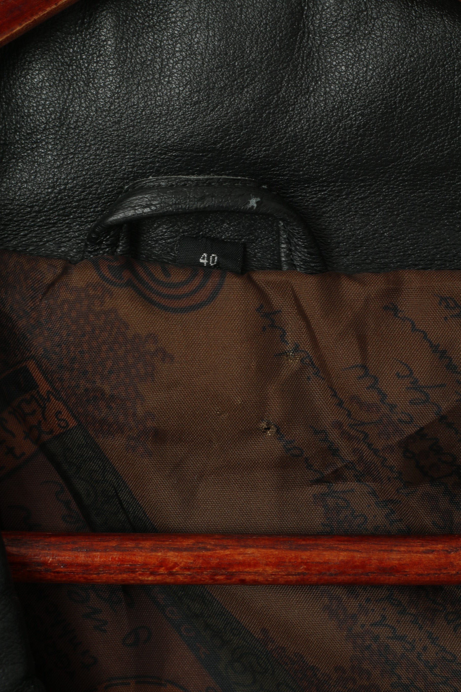 C&A Women 40 L Jacket Black Leather Raglan Sleeve Ramones Biker Belted Top