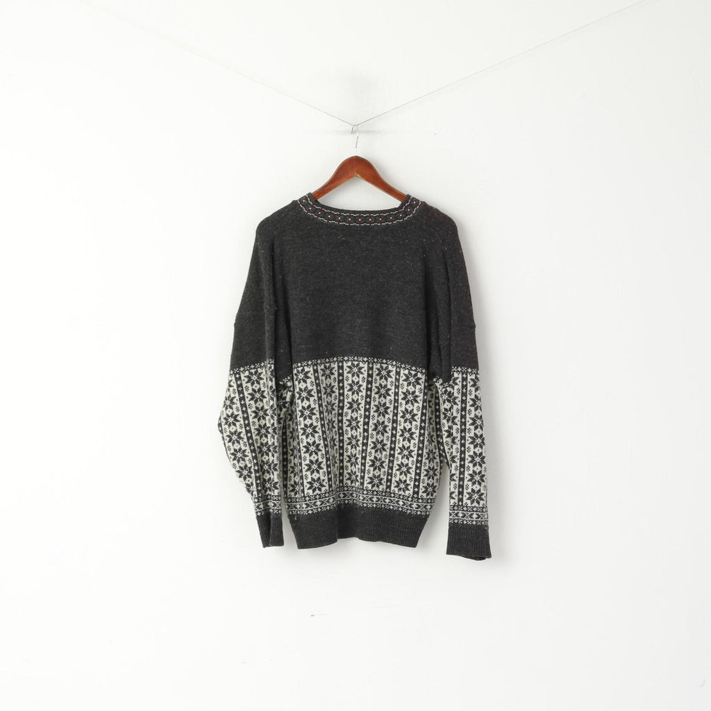 Broadway Men M Jumper Gris Laine Nordic Design Tyrol vintage Pull