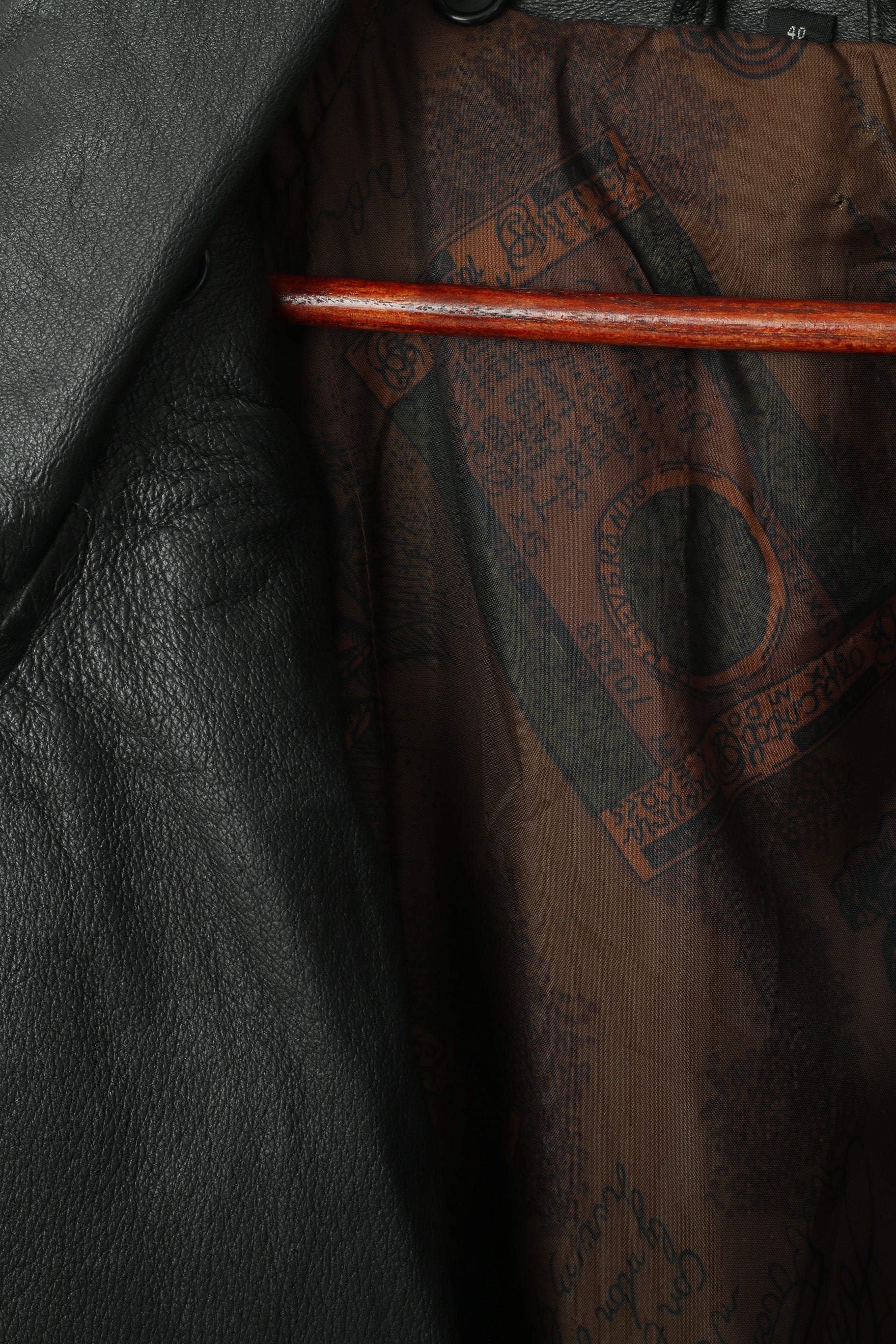 C&A Women 40 L Jacket Black Leather Raglan Sleeve Ramones Biker Belted Top