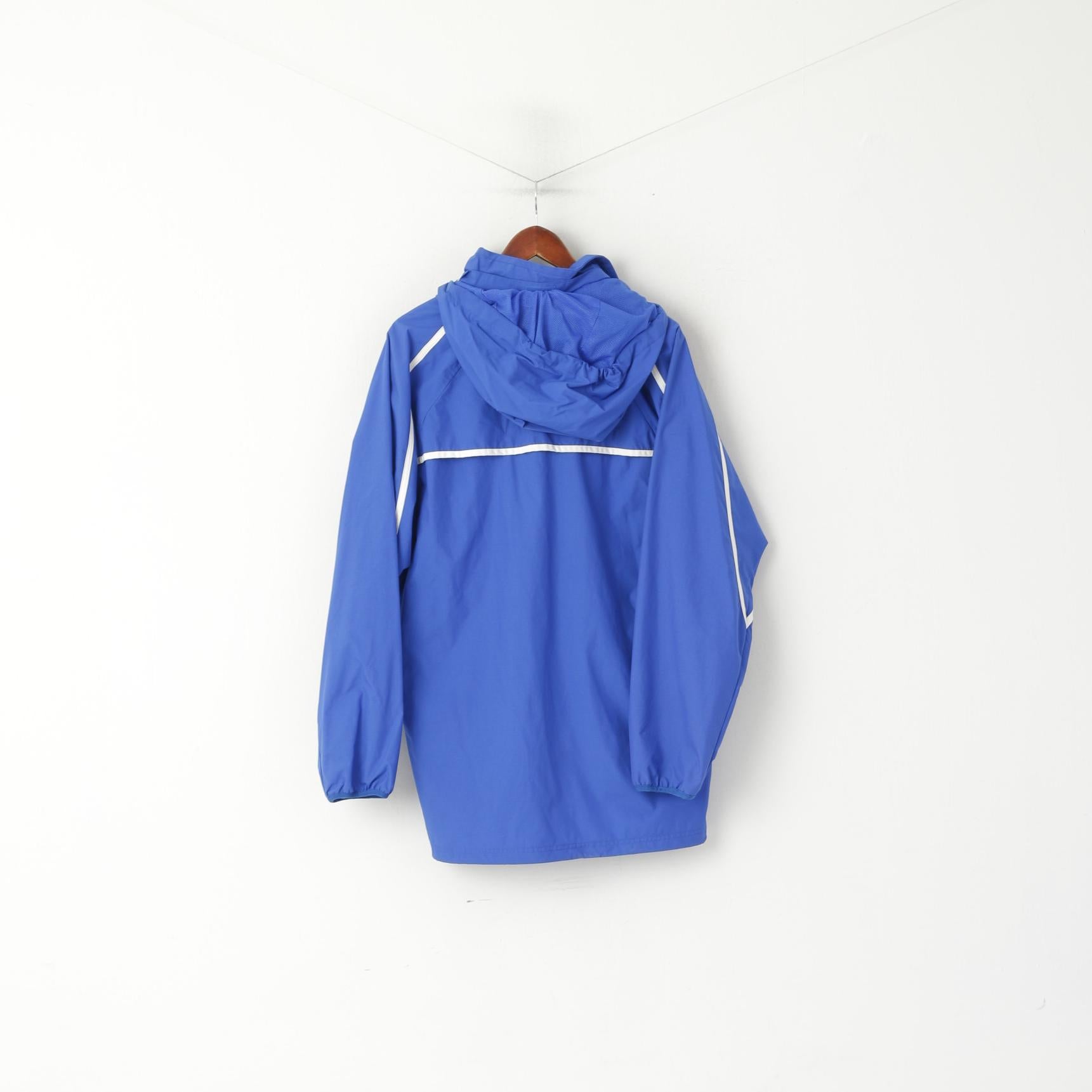 Canterbury Of New Zealand Hommes L Veste Pull Bleu À Capuche En Nylon Col Zip Haut De Sport