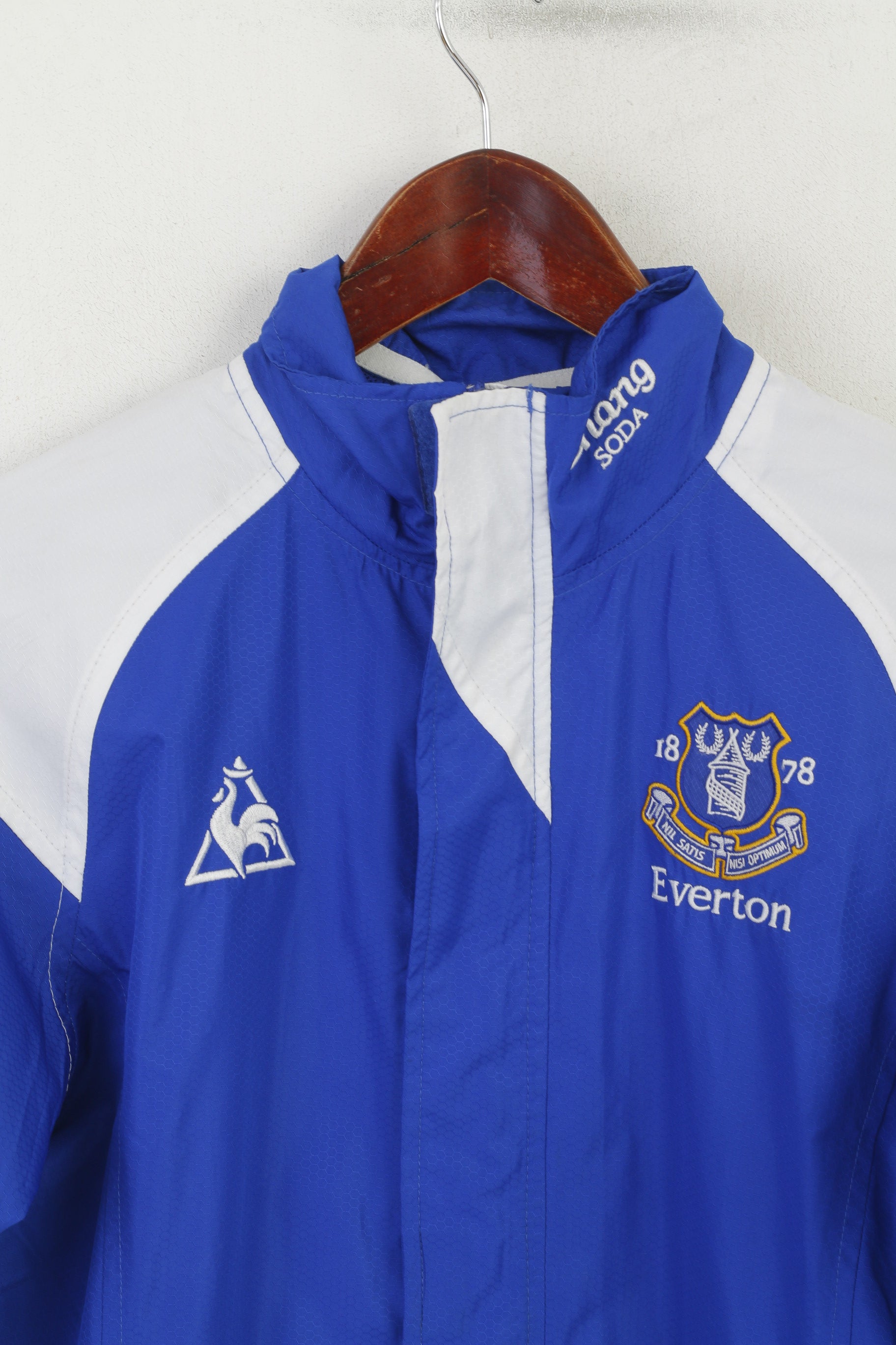 Le Coq Sportif Garçons LB 8-10 Âge Veste Bleu Football Evertoon Sportswear Pro Cell Top