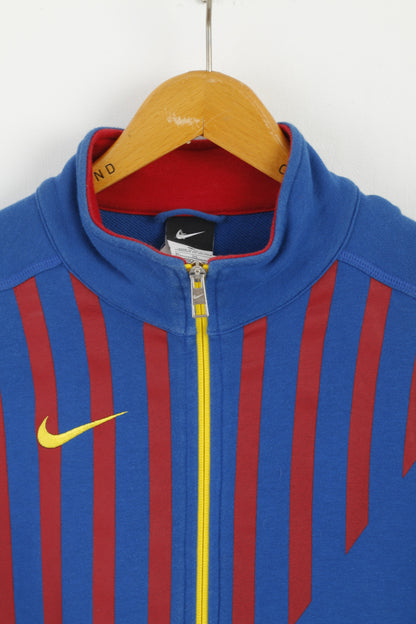 Nike - Sweat-shirt de sport zippé en coton bleu pour jeunes 13-15 ans 158/170