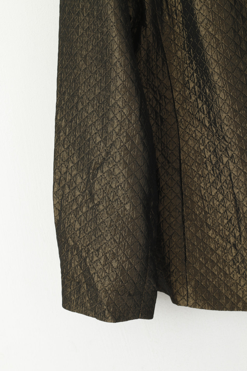 Gerry Weber Femmes 14 42 L Veste Vieil Or Brillant Rétro Fermeture Éclair Complète Classique Col Montant Haut