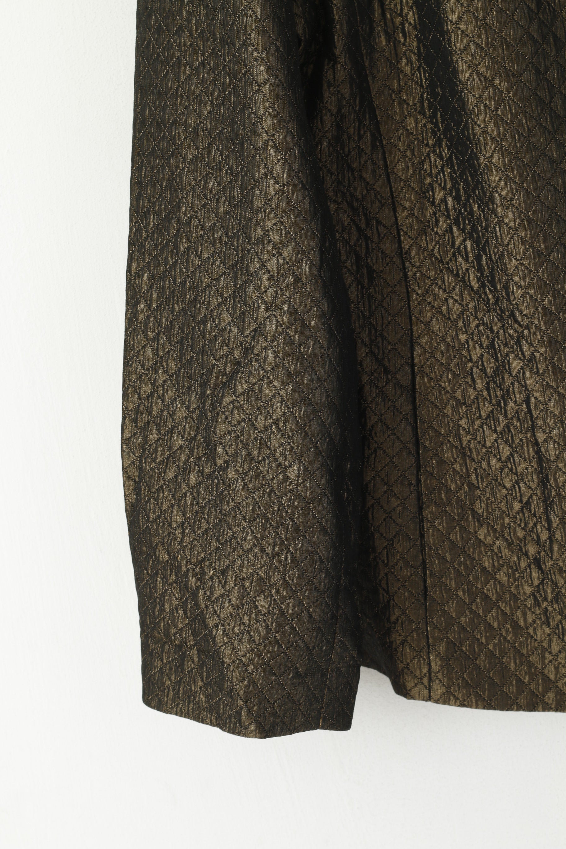 Gerry Weber Femmes 14 42 L Veste Vieil Or Brillant Rétro Fermeture Éclair Complète Classique Col Montant Haut