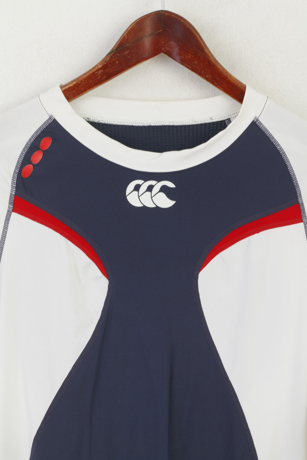 Canterbury Of New Zealand Hommes L Chemise Crème En Nylon Technique Maillot D'entraînement Haut