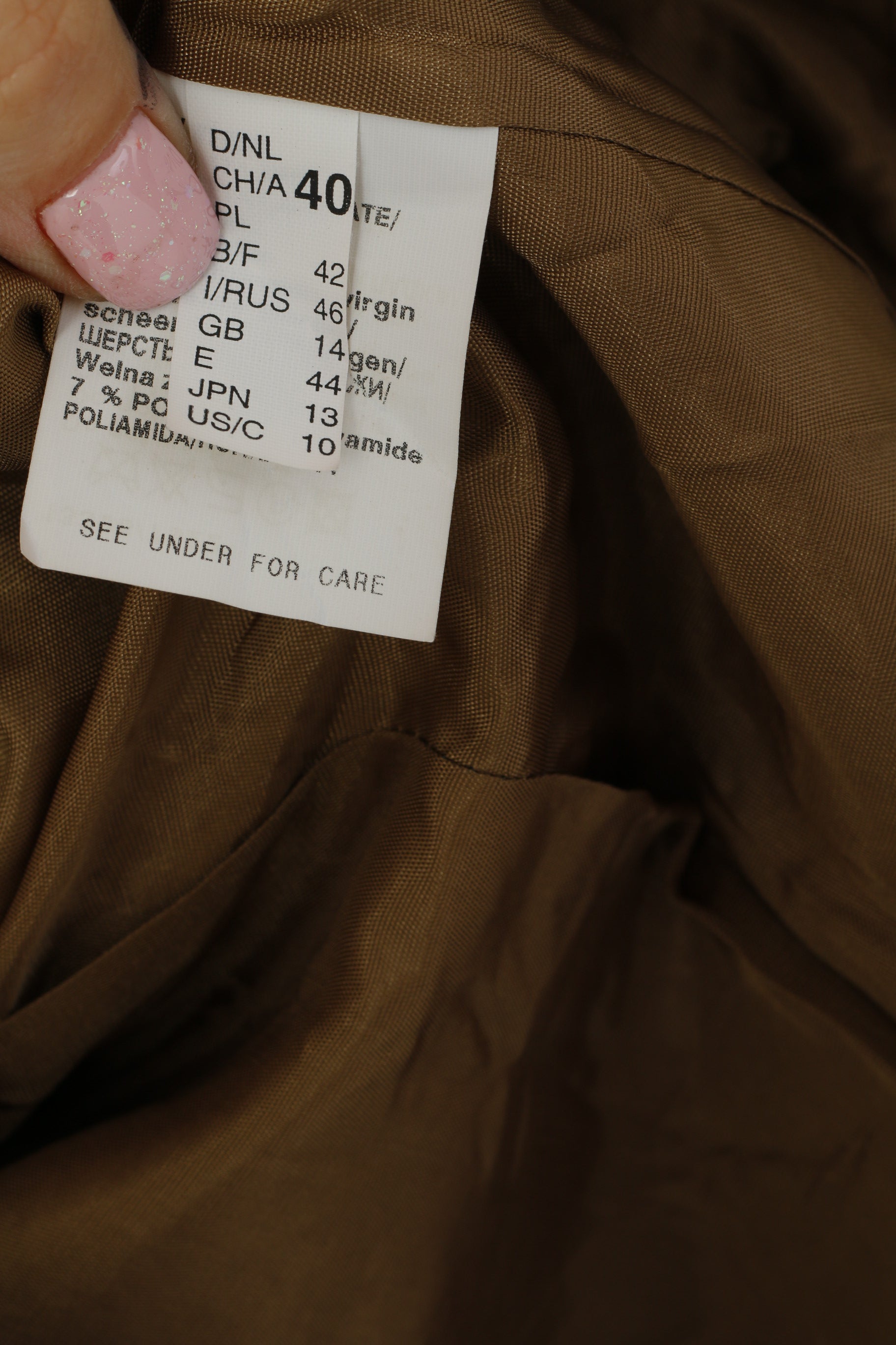 Gerry Weber Femmes 14 42 L Veste Vieil Or Brillant Rétro Fermeture Éclair Complète Classique Col Montant Haut