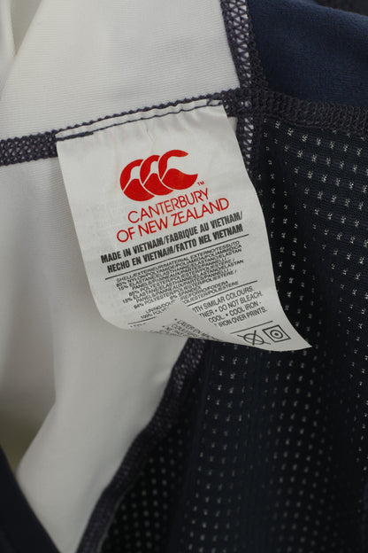 Canterbury Of New Zealand Men L Shirt Cream Technical Nylon Training Jersey Top