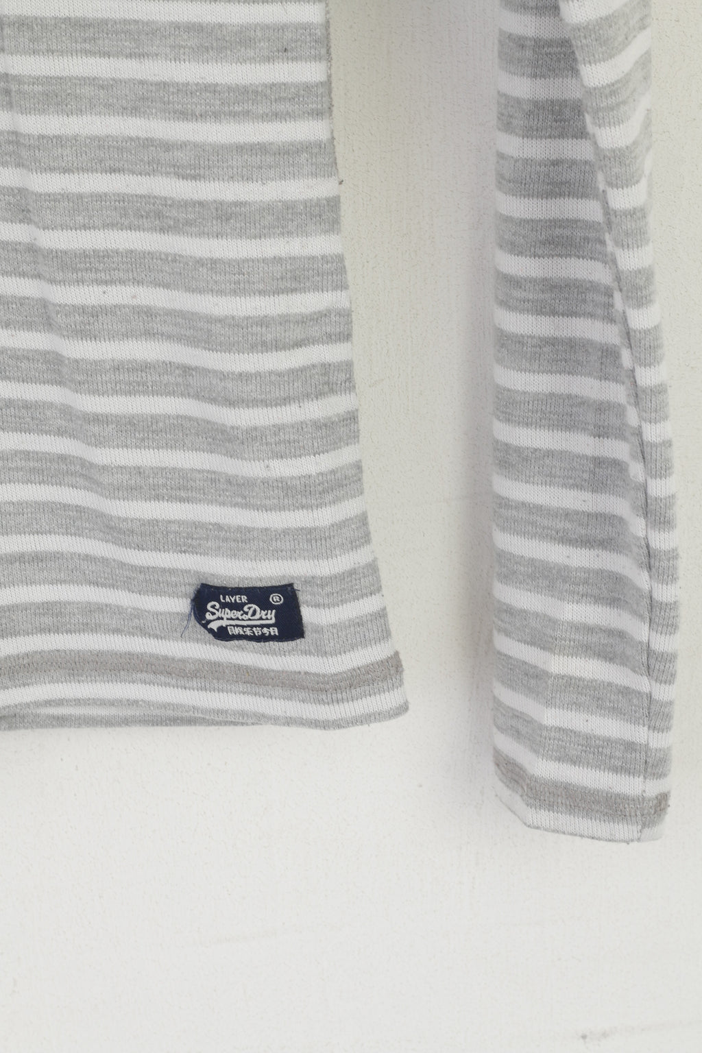 Superdry Women S Long Sleeved Shirt Grey Stretch Base Layer Classic Top