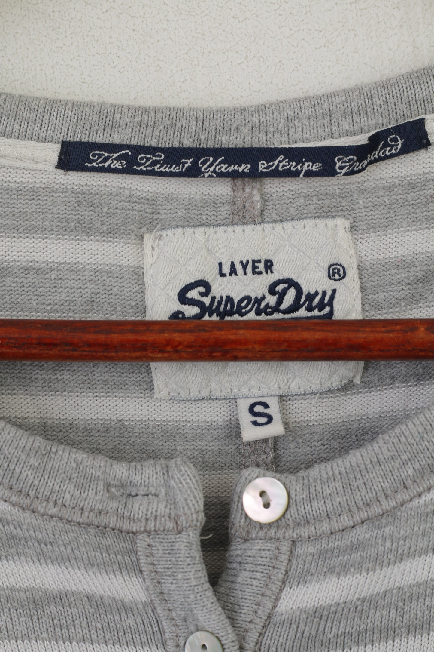 Superdry Women S Long Sleeved Shirt Grey Stretch Base Layer Classic Top