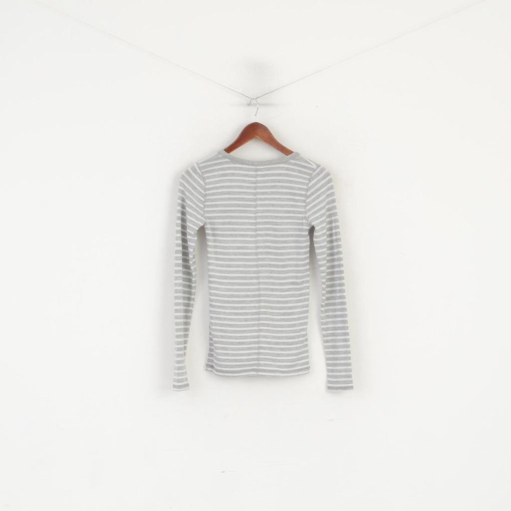 Superdry Women S Long Sleeved Shirt Grey Stretch Base Layer Classic Top