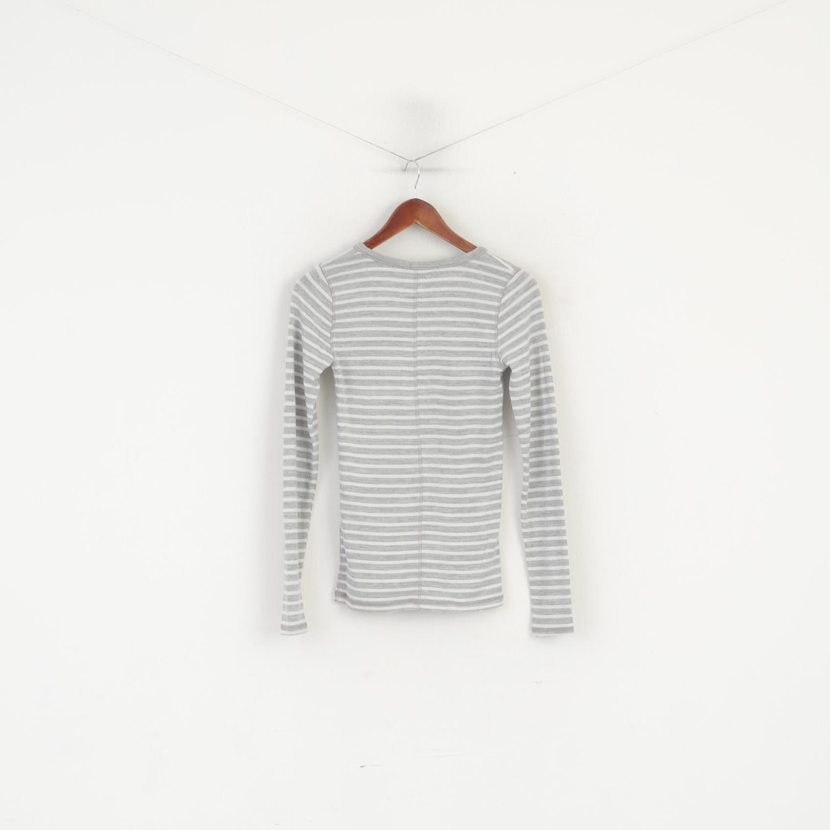 Superdry Women S Long Sleeved Shirt Grey Stretch Base Layer Classic Top