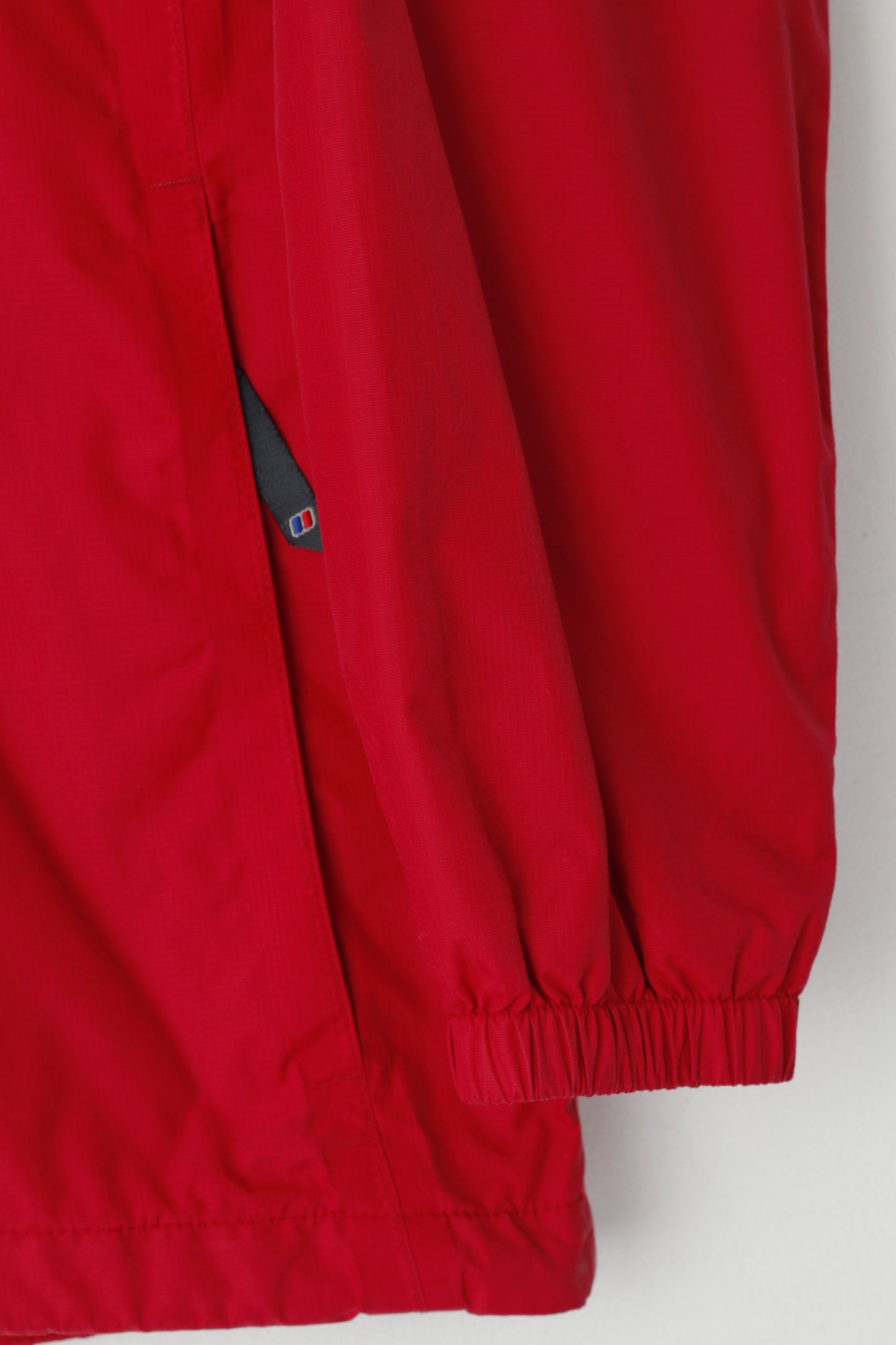 Berghaus Girls 13 Age 158-161 Jacket Red Hood Nylon Waterproof Outdoor Top