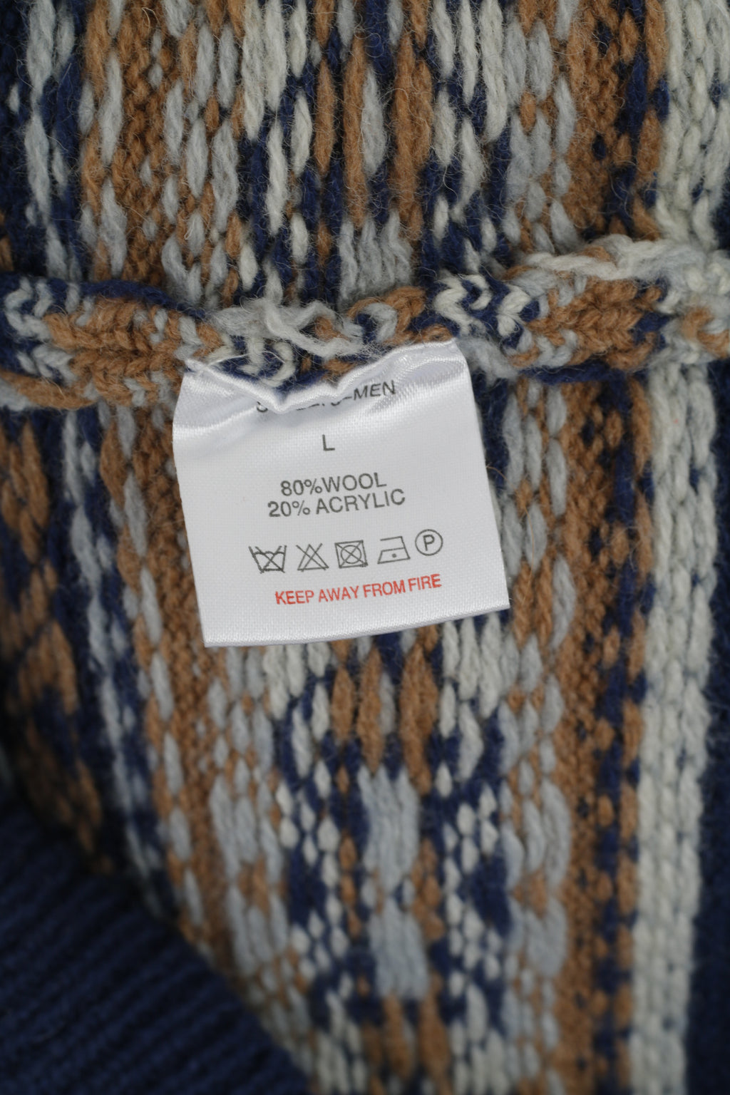 Brandsdal Norway Women L Jumper Blue Wool Crew Neck Nordic Long Sweater