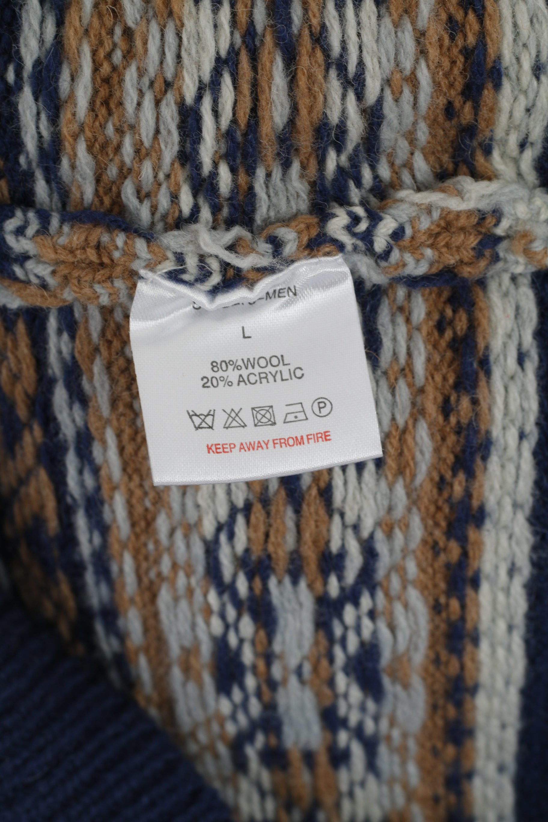 Brandsdal Norvège Femmes L Jumper Bleu Laine Ras Du Cou Nordique Long Pull