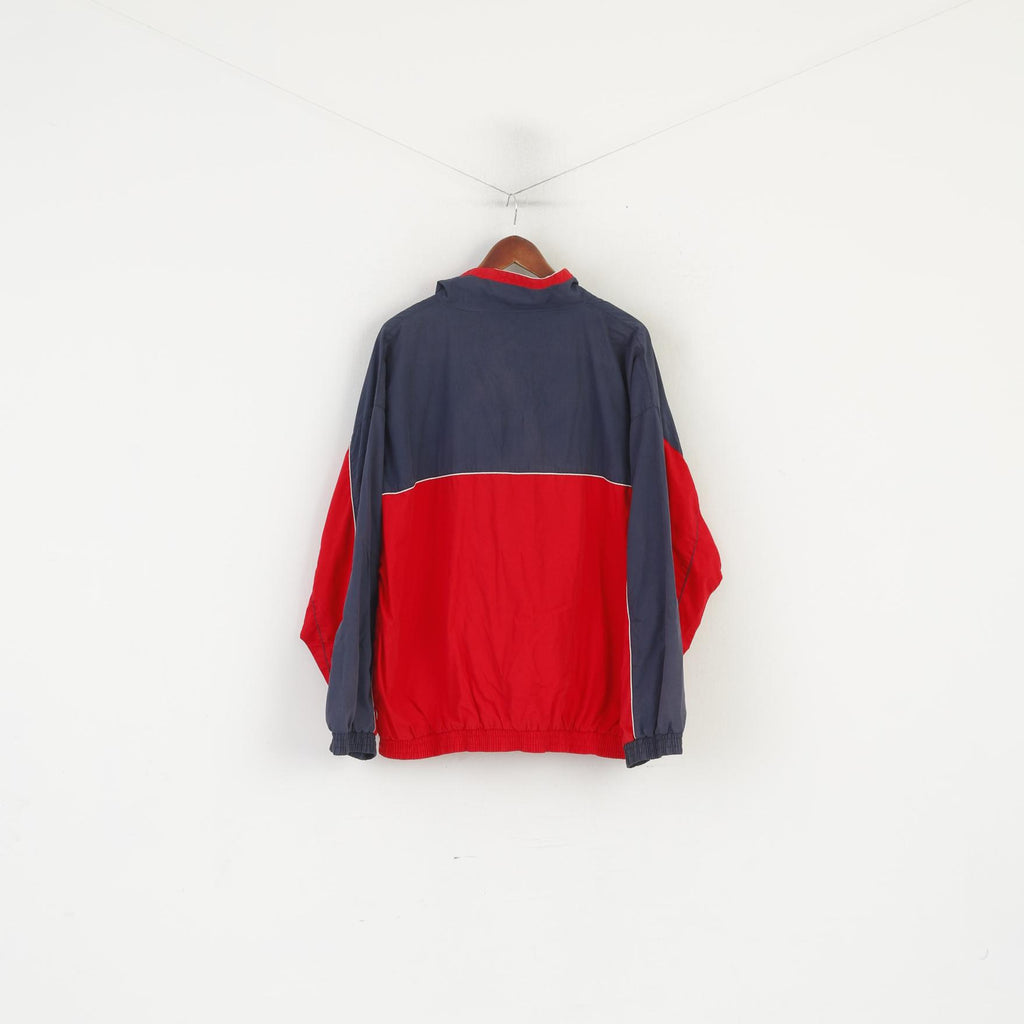 Donnay International Men XL Jacket Navy Vintage Bomber Nylon Tennis Full Zip Top