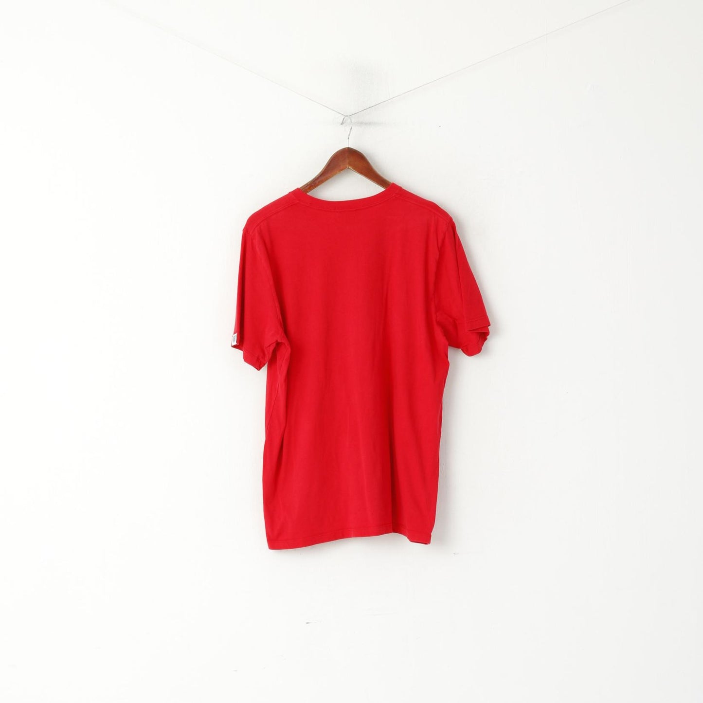 T-shirt Umbro da uomo XL in cotone rosso, top sportivo da calcio della nazionale inglese