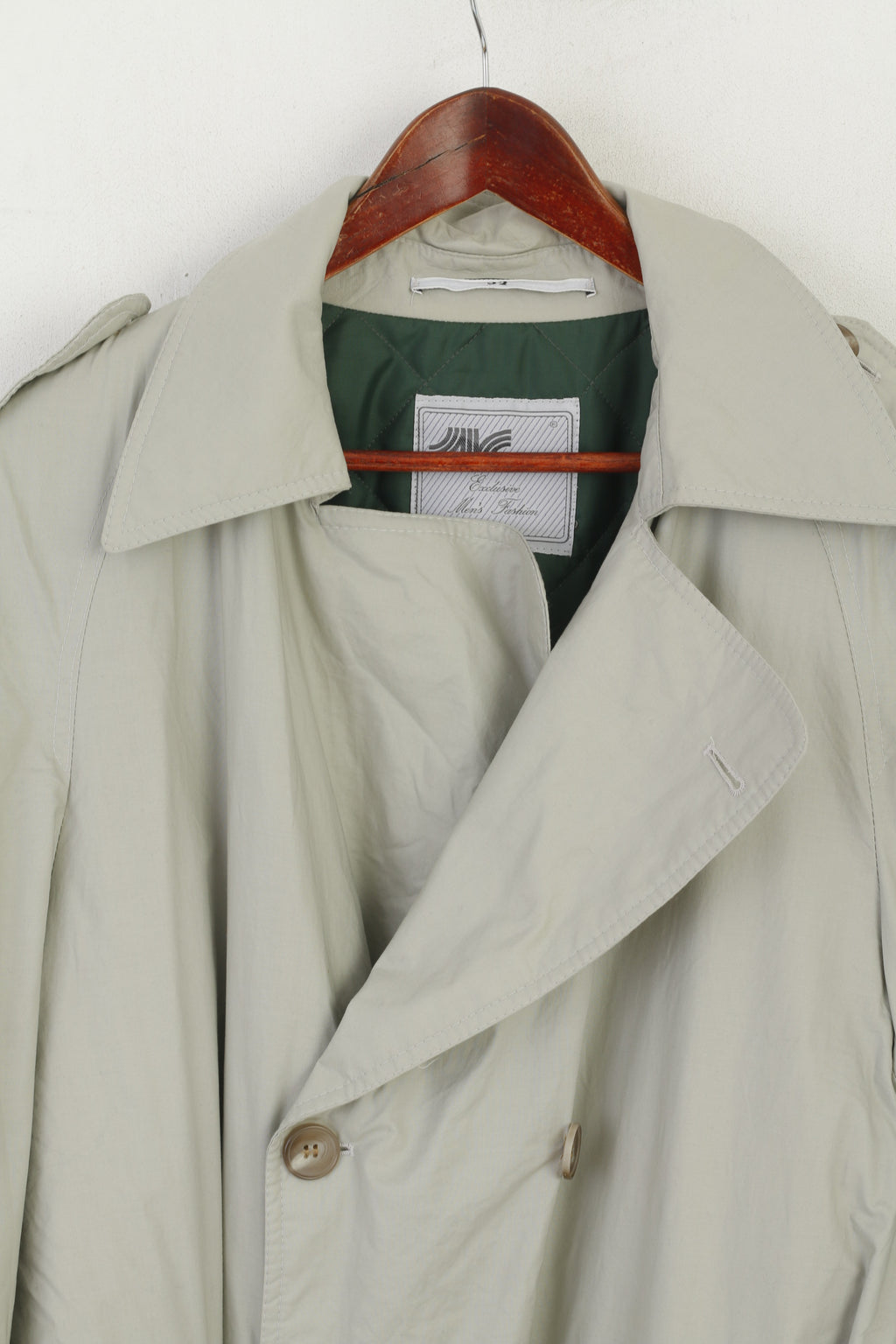 Norwind Hommes 52 L Manteau Beige Coton Erba Voyage Doublé vintage