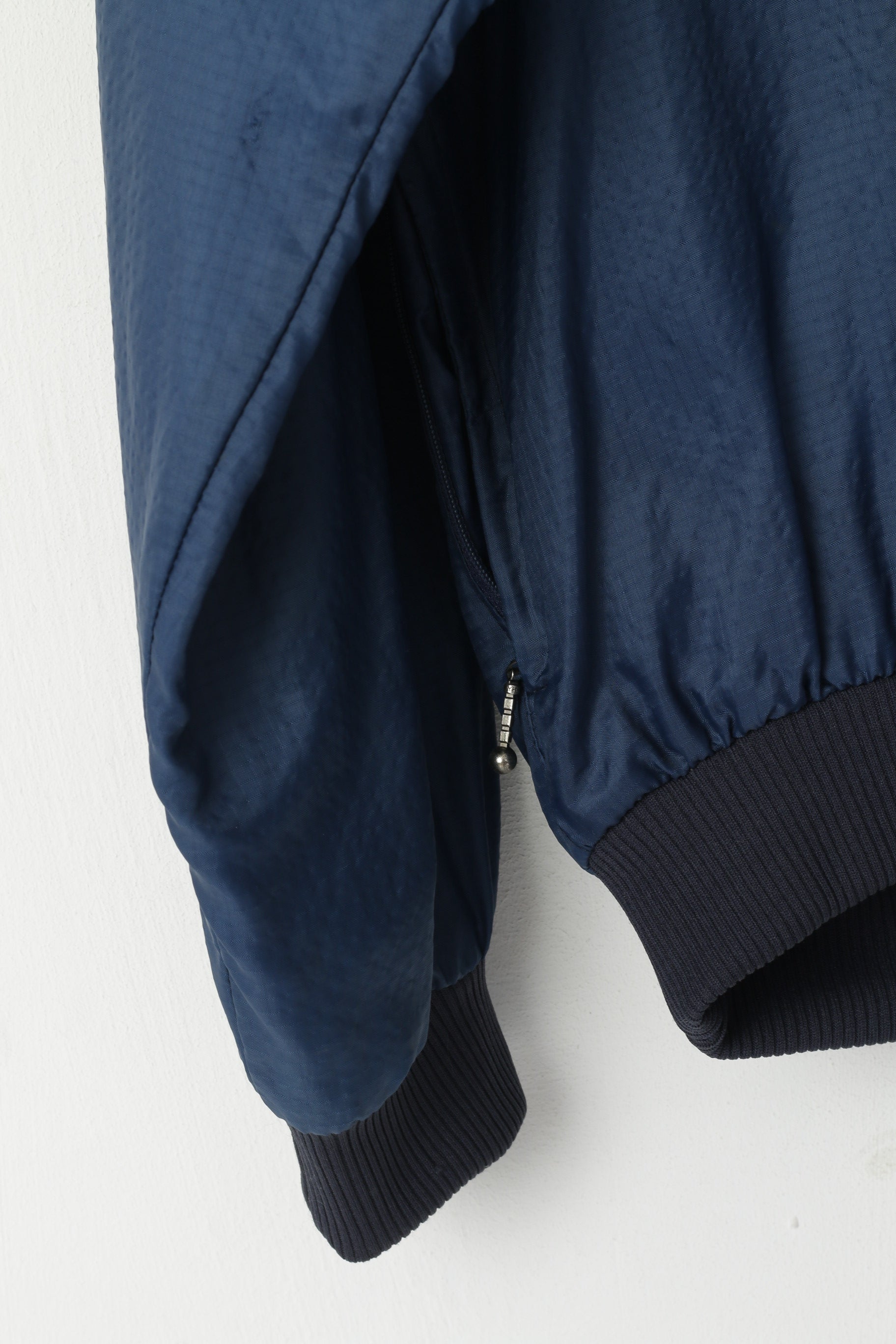 Rukka Giacca da uomo M Bomber blu scuro Finlandia Naylon Top sportivo con zip e collo impermeabile