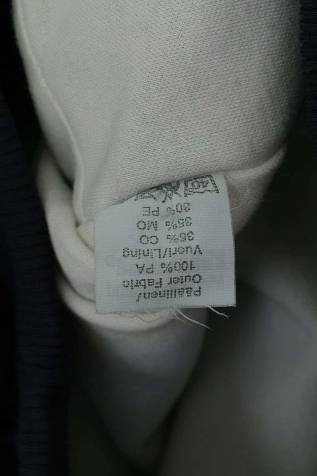 Rukka Giacca da uomo M Bomber blu scuro Finlandia Naylon Top sportivo con zip e collo impermeabile