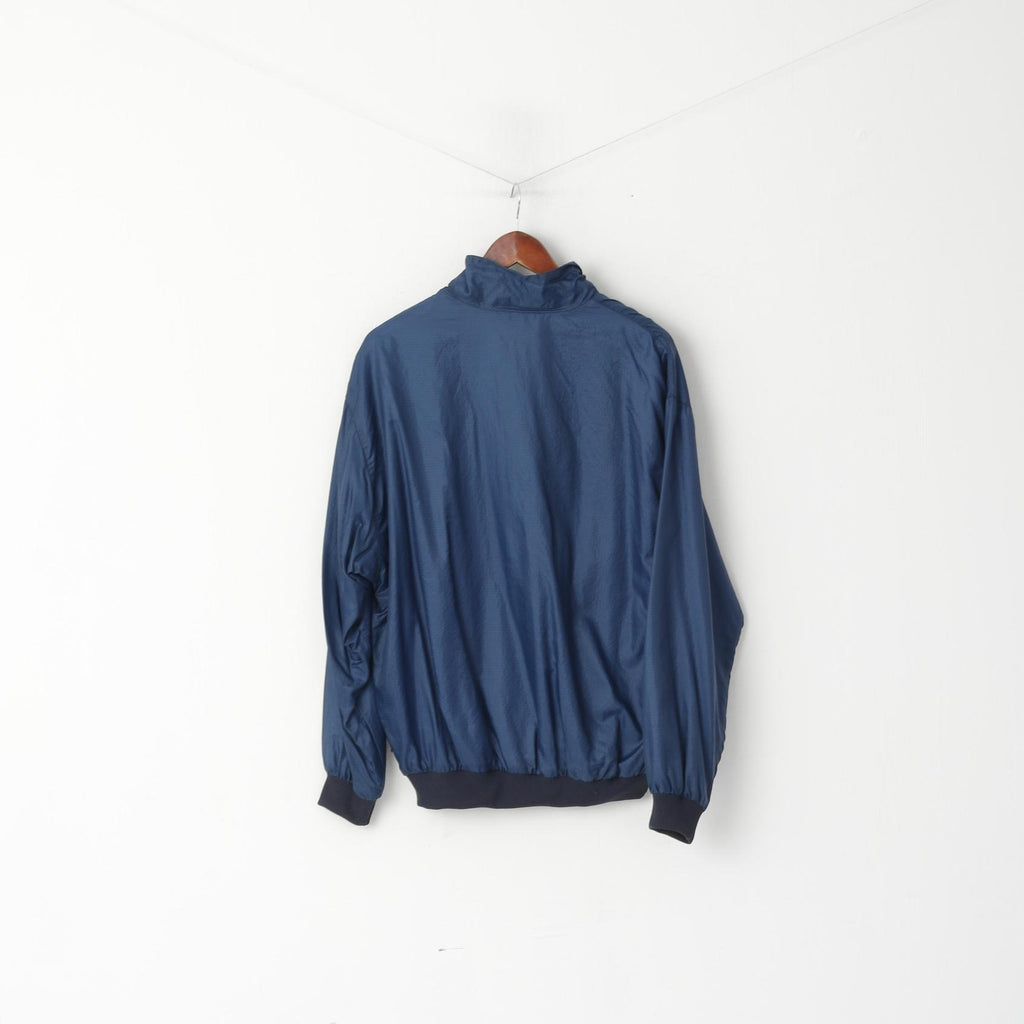 Rukka Giacca da uomo M Bomber blu scuro Finlandia Naylon Top sportivo con zip e collo impermeabile