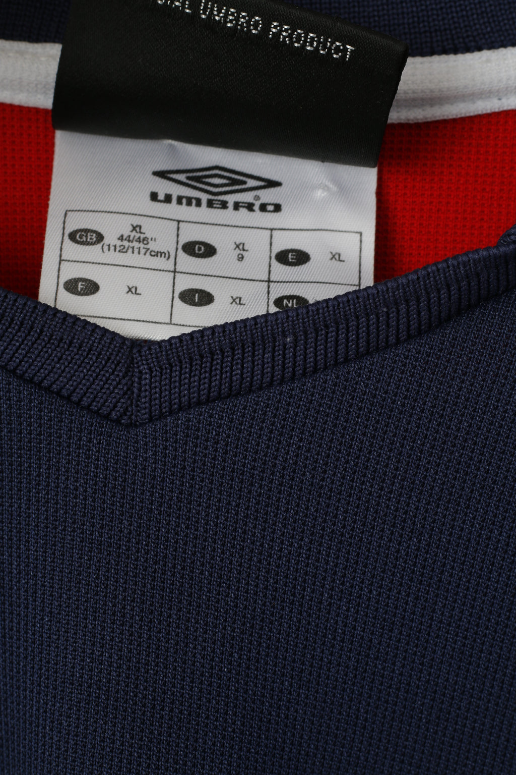 Umbro Men XL Polo Shirt Navy England National Football Team Jersey Sport Top